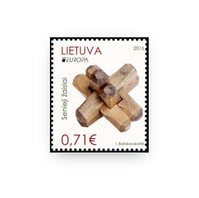 2015 05 09 Pašto ženklas iš serijos „EUROPA. SENIEJI ŽAISLAI"