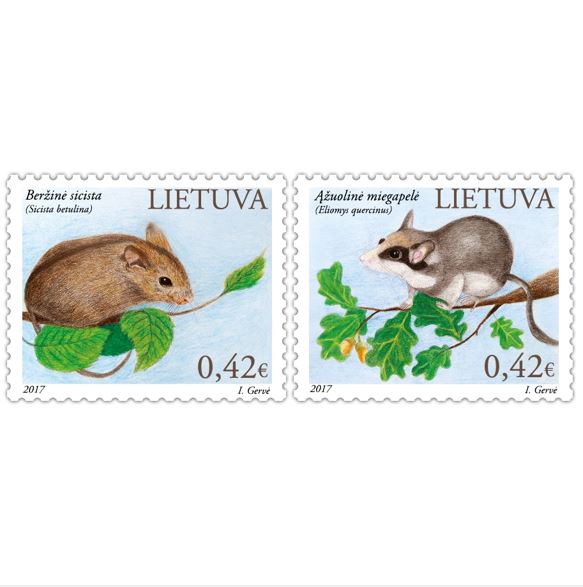 2017 04 08 Pašto ženklų serija „LIETUVOS RAUDONOJI KNYGA. GRAUŽIKAI"