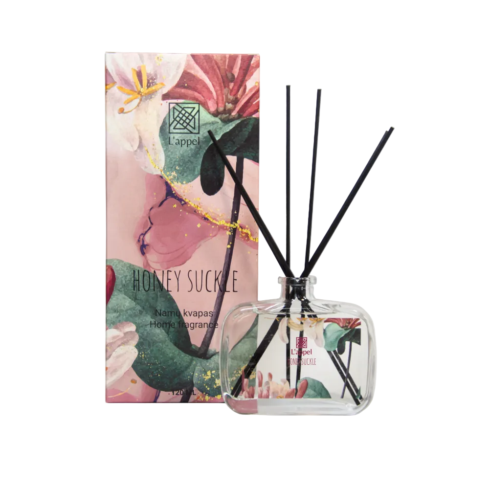 L'appel namų kvapas su lazdelėmis "HONEY SUCKLE", 120 ml