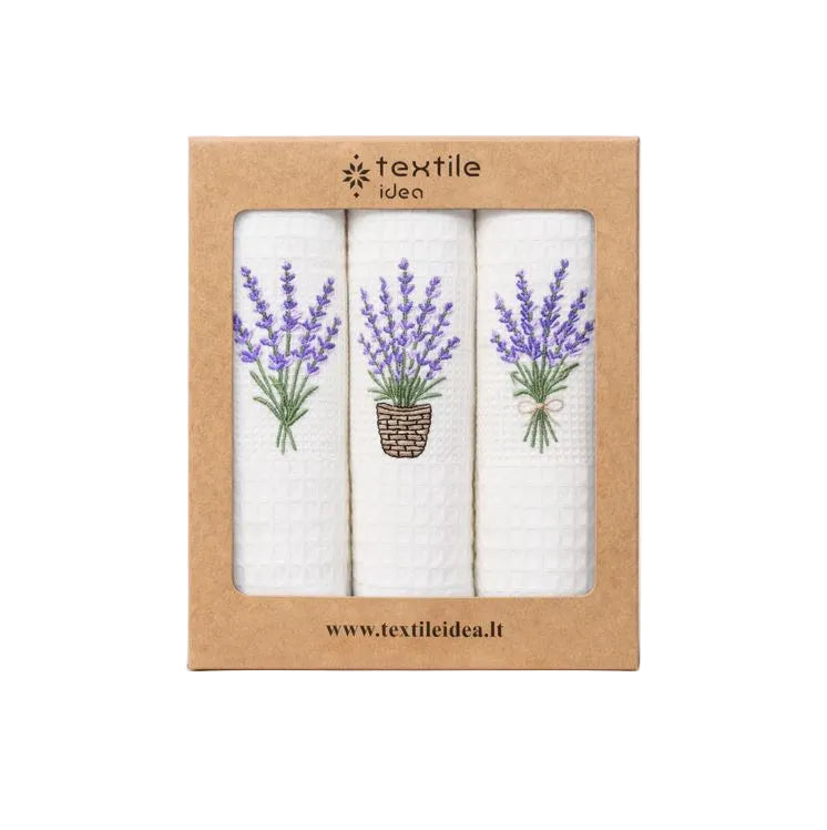 Virtuvinių rankšluosčių rinkinys Levandos, 3 vnt.