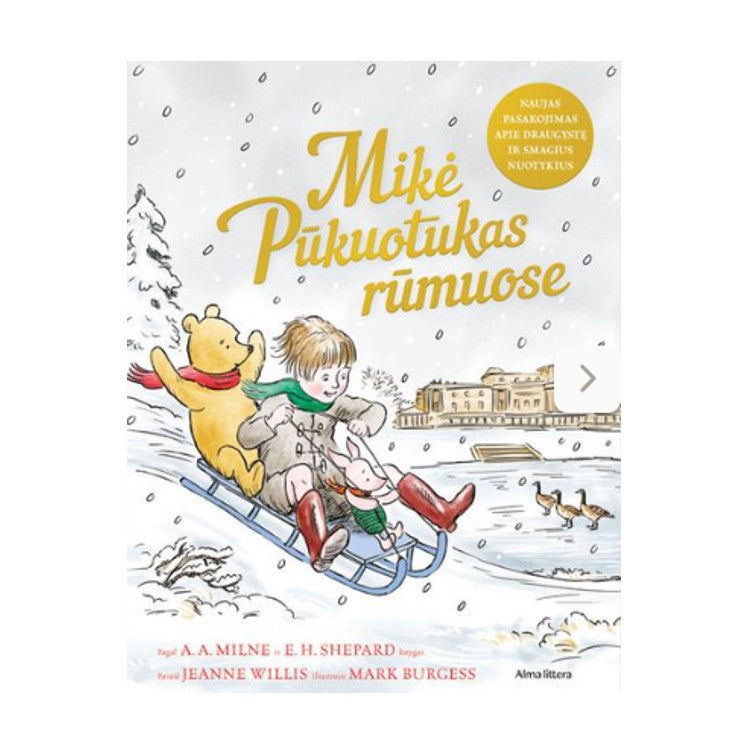 Knyga Mikė Pūkuotukas rūmuose