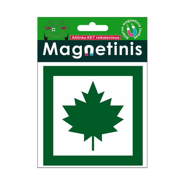 Magnetinis ženklas automobiliui klevo lapas