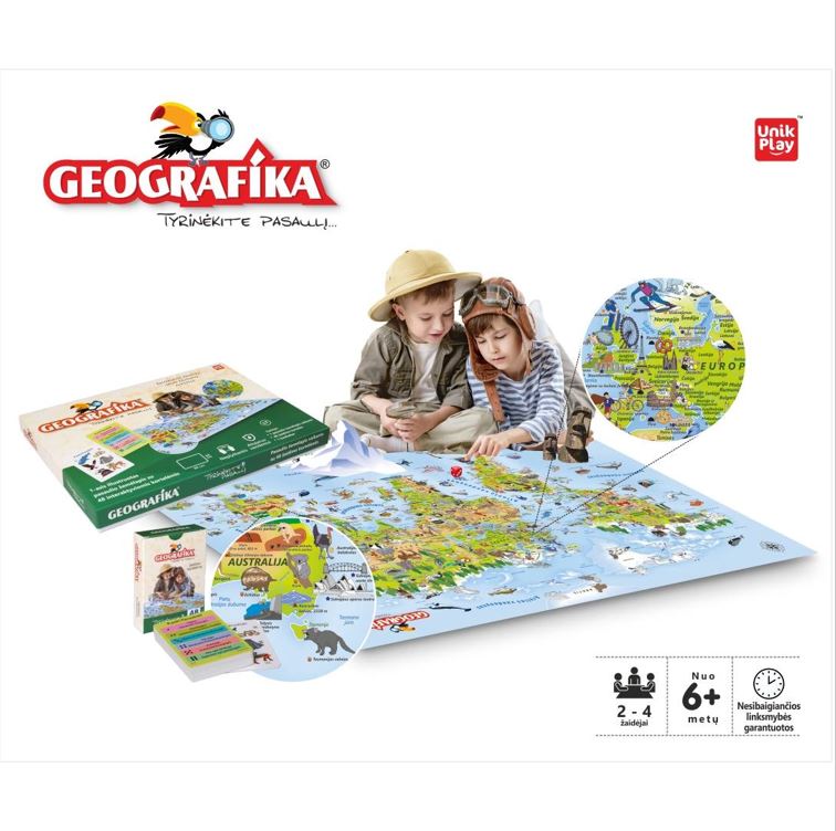 Išskleistas žaidimo žemėlapis