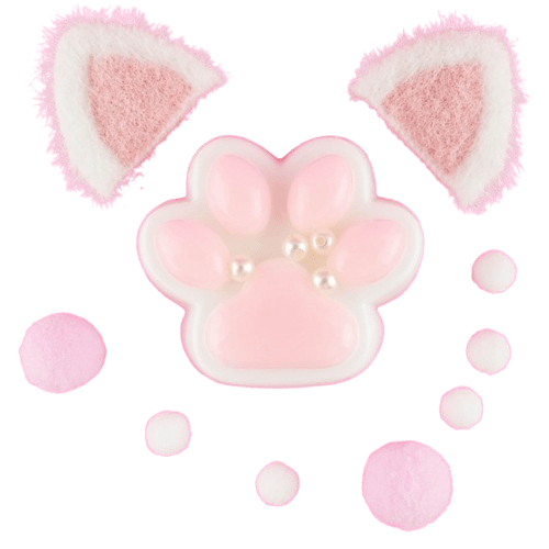 Antistresinis žaislas katės letenėlė Squishy, 7 cm rožinė