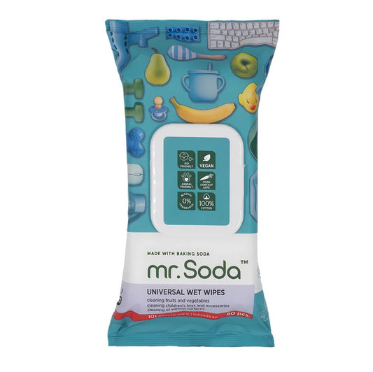 Universalios drėgnos servetėlės pakelyje, 80 vienetų