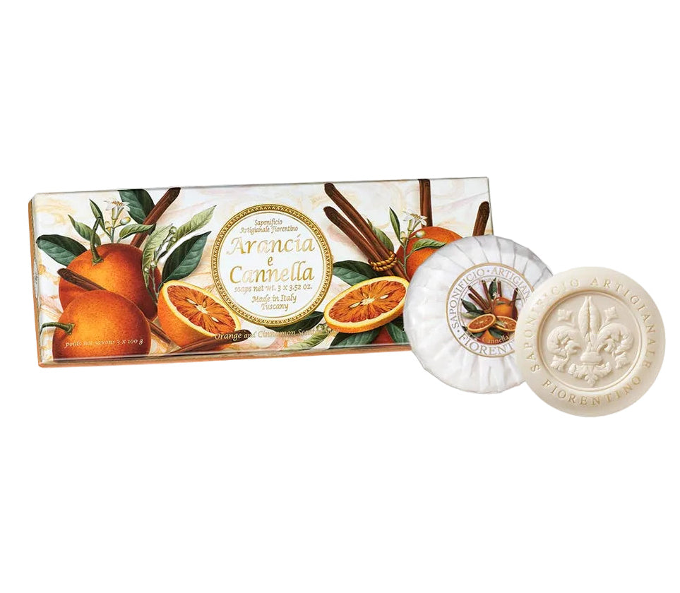 Fiorentino muilų rinkinys Apelsinas ir Cinamonas, 3x100 g