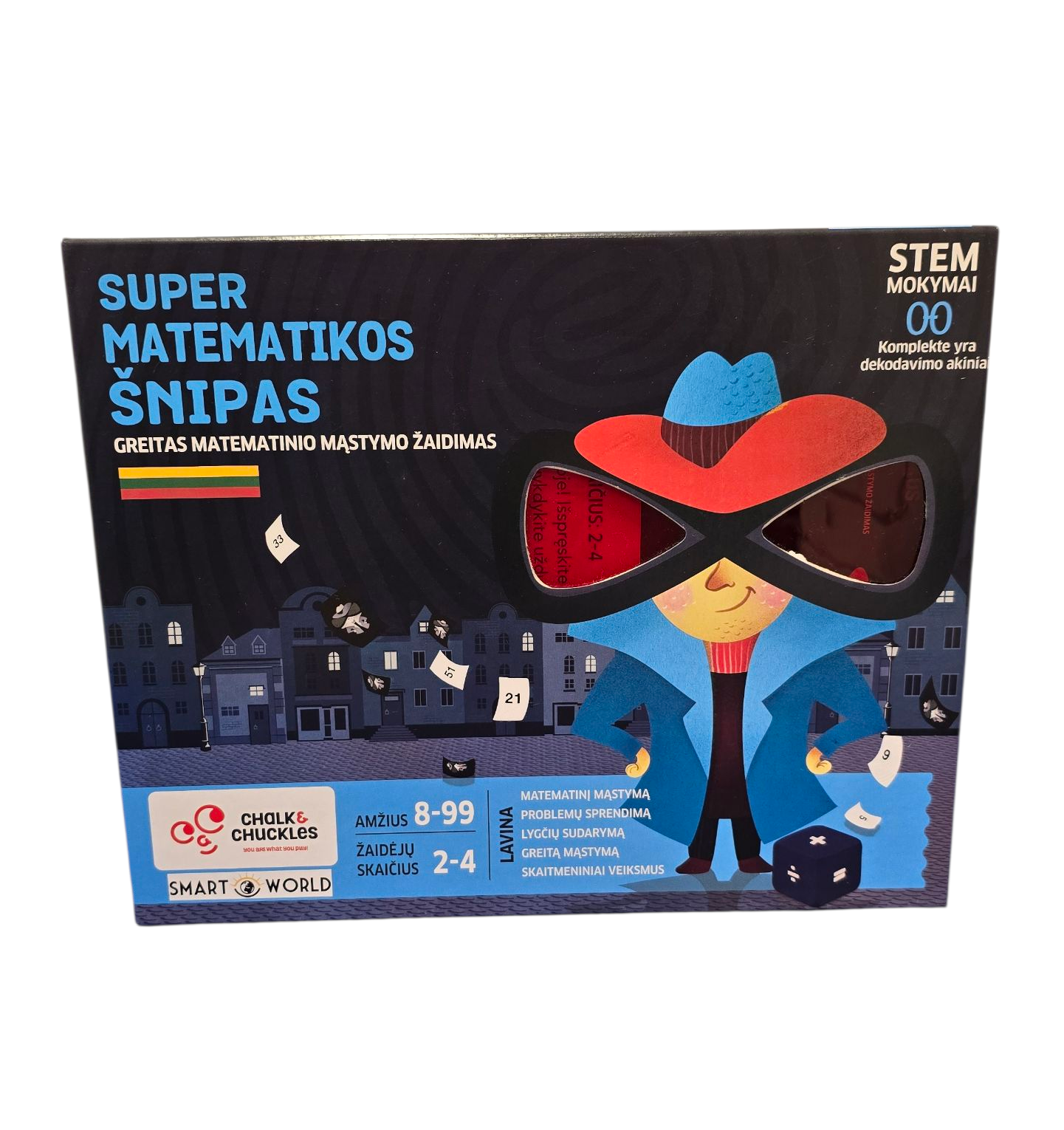 Stalo žaidimas Super matematikos šnipas, lietuvių kalba