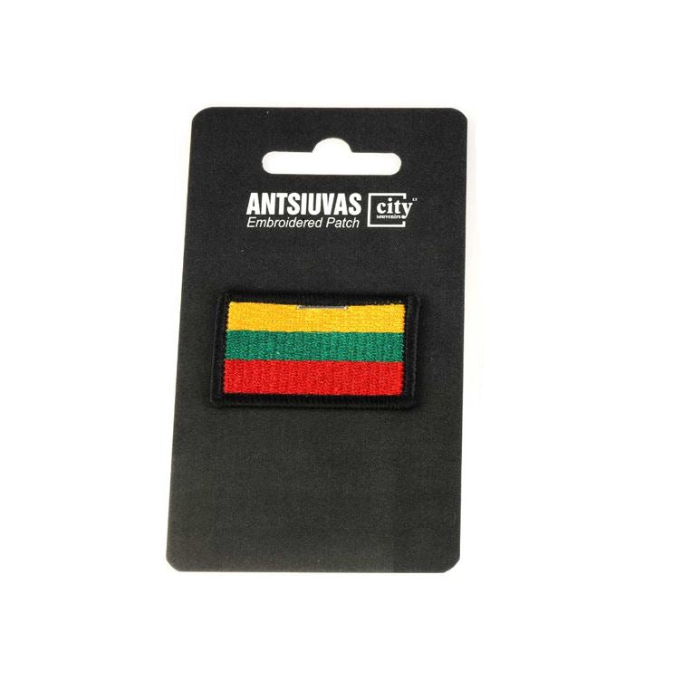 Antsiuvas Lietuvos trispalvė 50x30mm