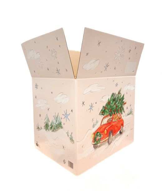 Kalėdinė dėžė XL 450x340x375, automobilis
