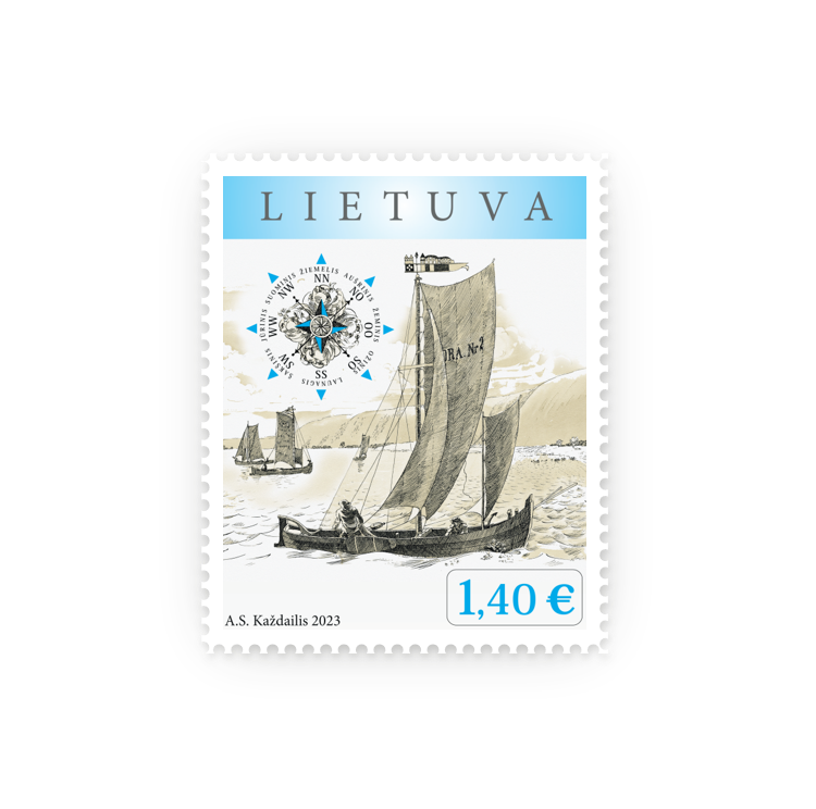 Pašto ženklas. Lietuvos jūrinė istorija. Laivas Kurėnas