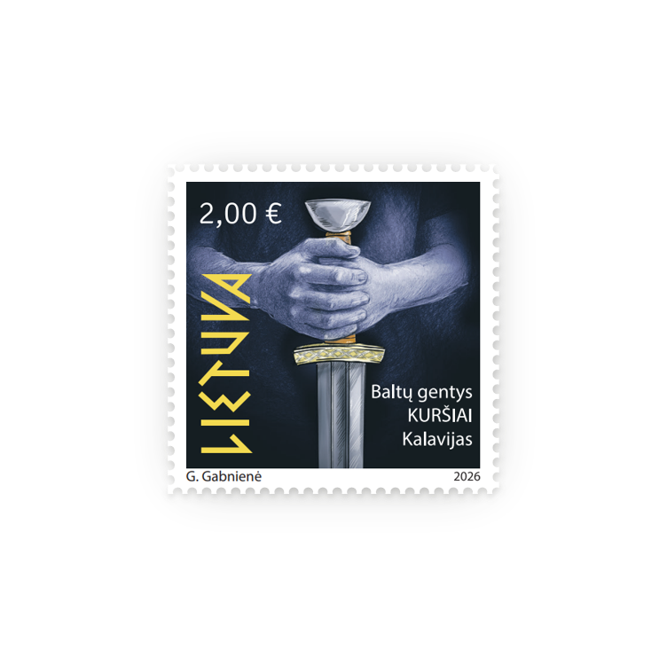 Pašto ženklas „Baltų gentys. Kuršiai. Kalavijas“