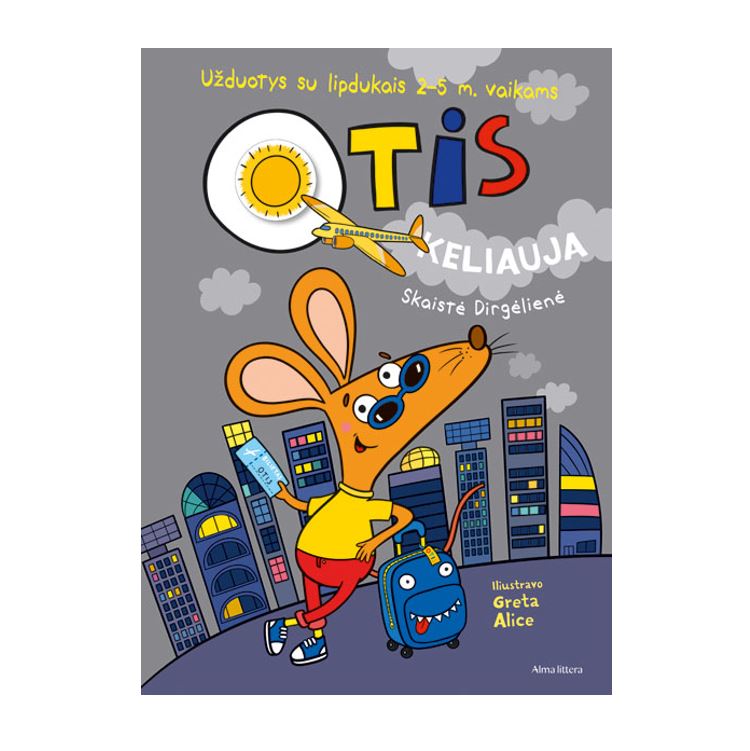 Knyga Otis keliauja. Užduotys su lipdukais 2-5 m. vaikams