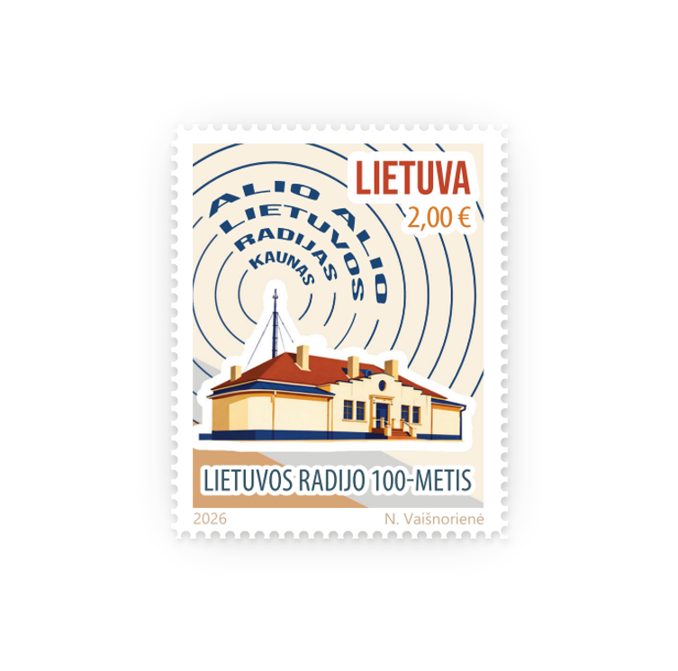 Pašto ženklas - Lietuvos radijo 100-metis
