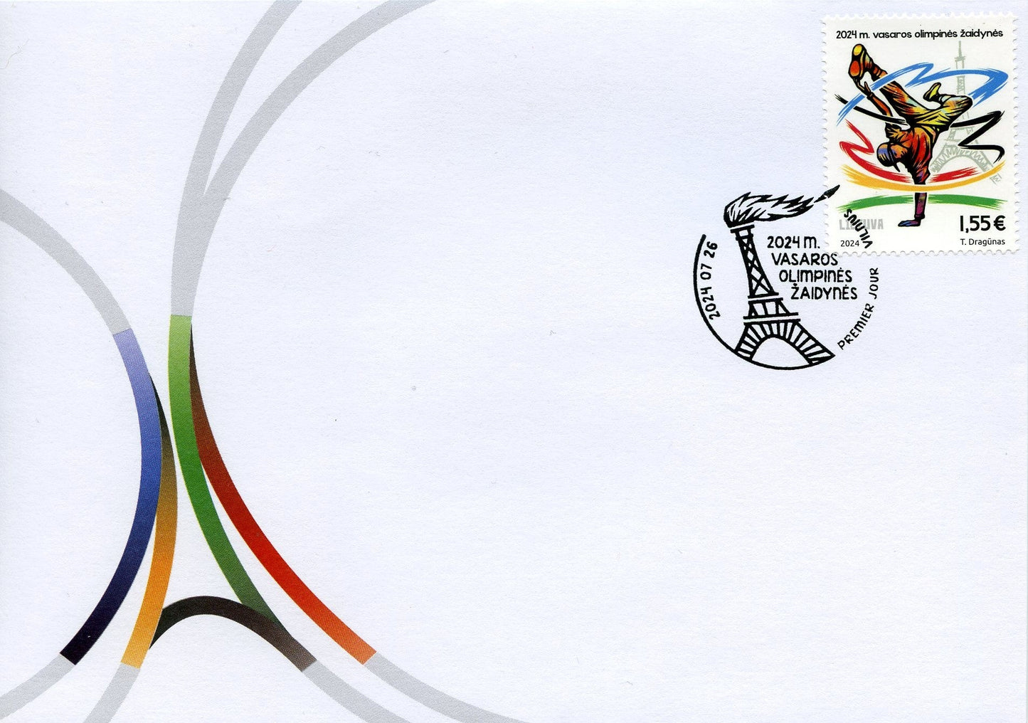 2024 07 26 Pirmos dienos vokas (PDV) „2024 m. vasaros olimpinės žaidynės"
