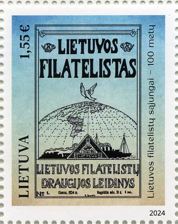 Pašto ženklas. Lietuvos filatelistų sąjungai - 100 metų