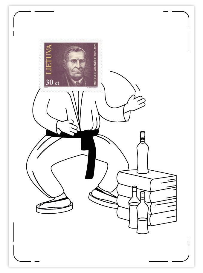 Atvirlaiškis ,,FILATELIJA - KITAIP. MOTIEJUS KARATISTAS"