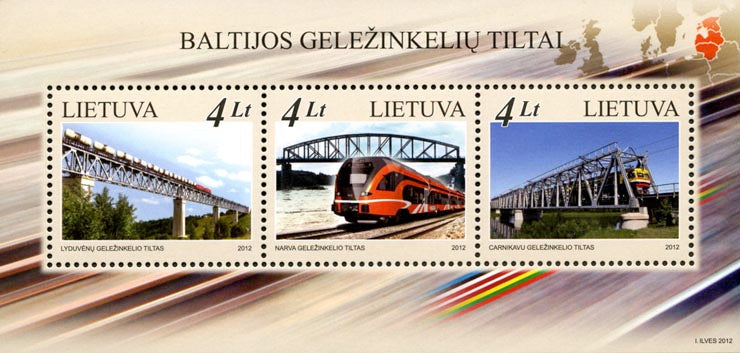 Lietuvos, Latvijos, Estijos paštų bendra laida  „BALTIJOS GELEŽINKELIŲ TILTAI“ (Blokas)