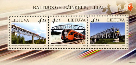 Lietuvos, Latvijos, Estijos paštų bendra laida  „BALTIJOS GELEŽINKELIŲ TILTAI“ (Blokas)