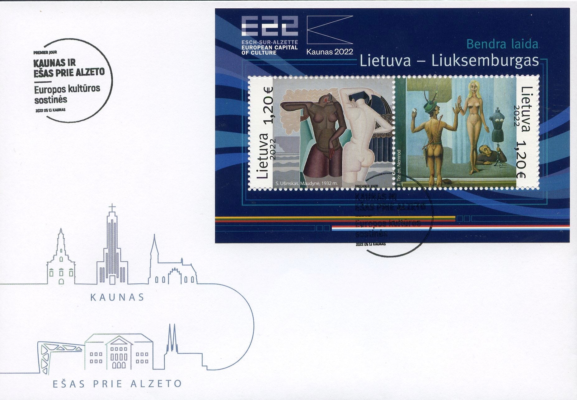 Pirmos dienos vokas „Kaunas ir Ešas prie Alzeto - Europos kultūros sostinės''