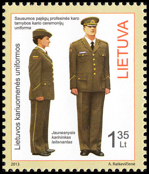 Pašto ženklas „LIETUVOS KARIUOMENĖS UNIFORMOS“