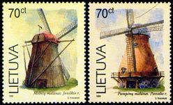 1999 05 08 Serija „TECHNIKOS PAMINKLAI. MALŪNAI“ (Pašto ženklai išimti iš apyvartos)