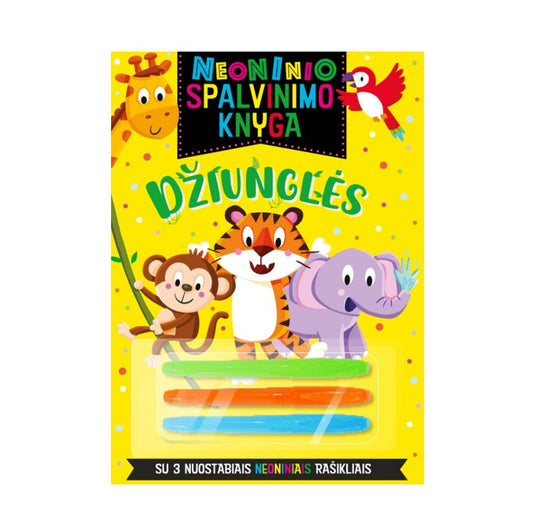 Knyga Neoninio spalvinimo knyga. Džiunglės