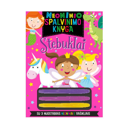 Neoninio spalvinimo knyga. Stebuklai