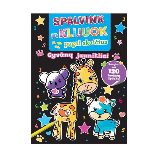 Knyga Spalvink ir kljuok pagal skaičius