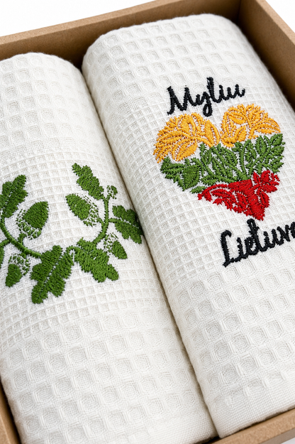 Virtuvinių rankšluosčių rinkinys „Myliu Lietuvą" 2 vnt.