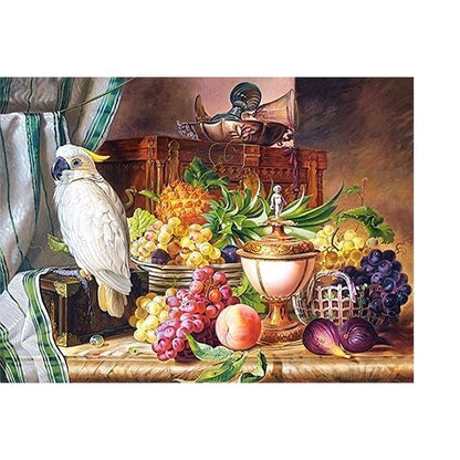 Dėlionė Castorland Copy of Still Life With Fruit and a Cockatoo, Josef Schuster 3000 det.