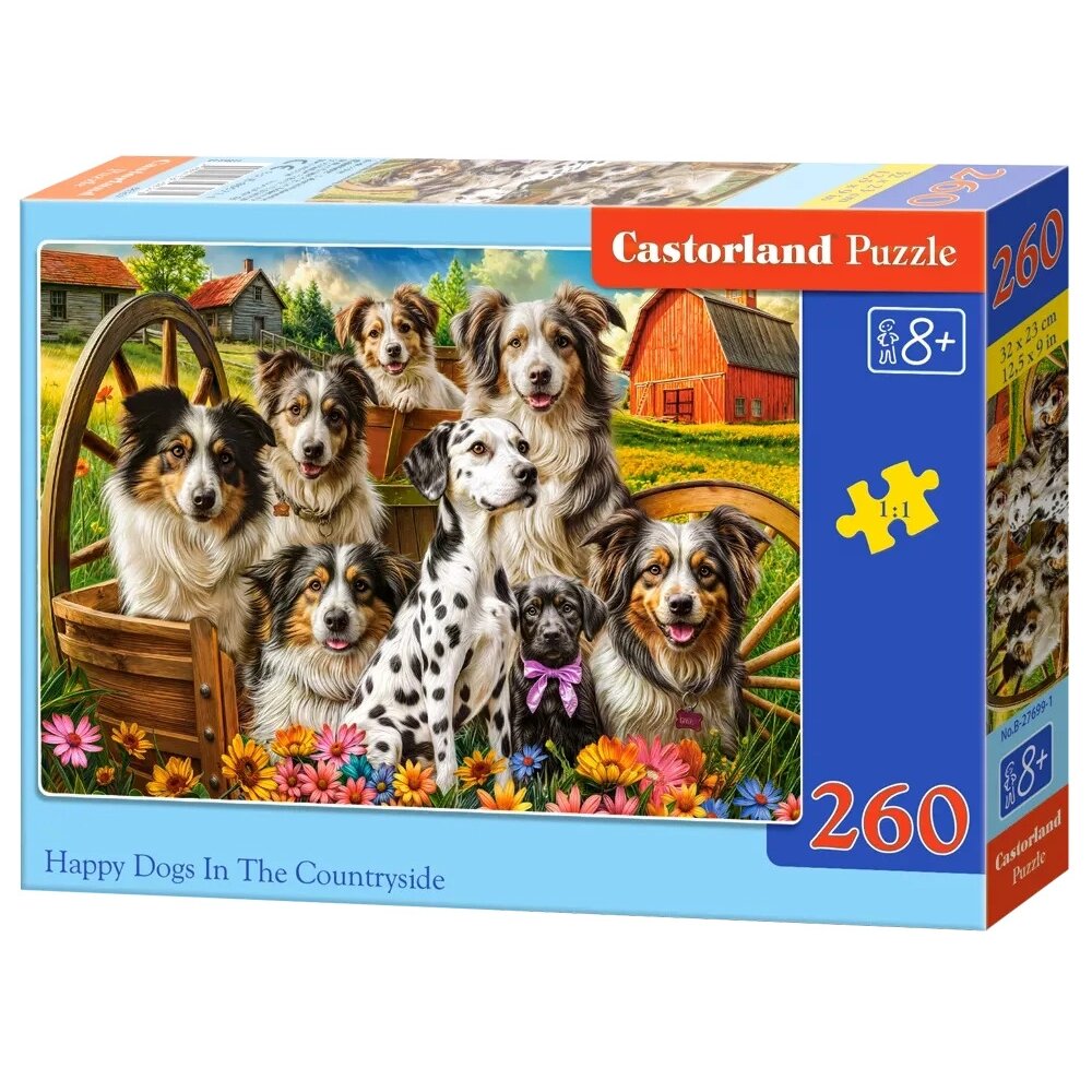 Dėlionė Castorland Happy Dogs In The Countryside 260 det.