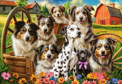 Dėlionė Castorland Happy Dogs In The Countryside 260 det.