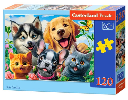 Dėlionė Castorland Pets Selfie 120 det.