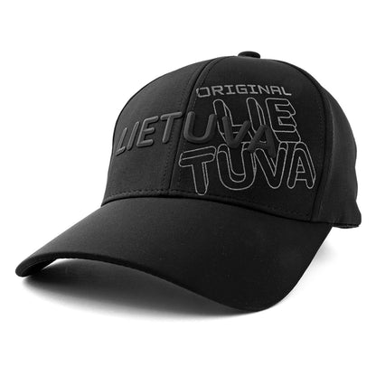Juoda sportinio stiliaus kepurė „Original Lietuva“ su atspindinčia spauda