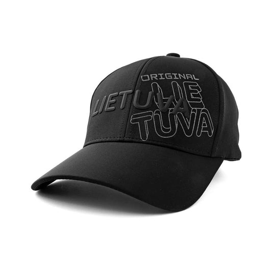 Juoda sportinio stiliaus kepurė „Original Lietuva“ su atspindinčia spauda