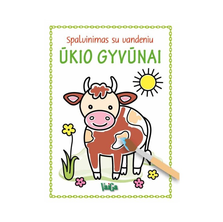 Spalvinimas su vandeniu. Ūkio gyvūnai 
