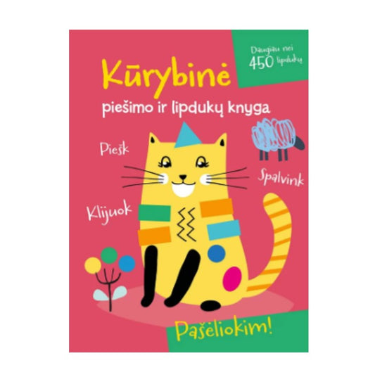 Kūrybinė priešimo ir lipdukų knyga 