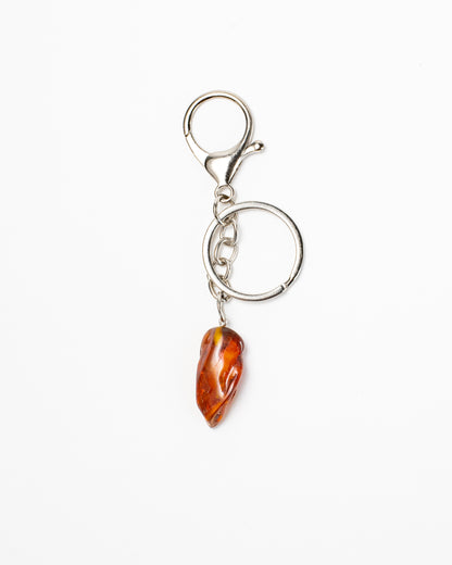 raktų pakabukas su gintaru