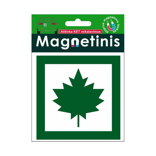 Magnetinis ženklas automobiliui klevo lapas