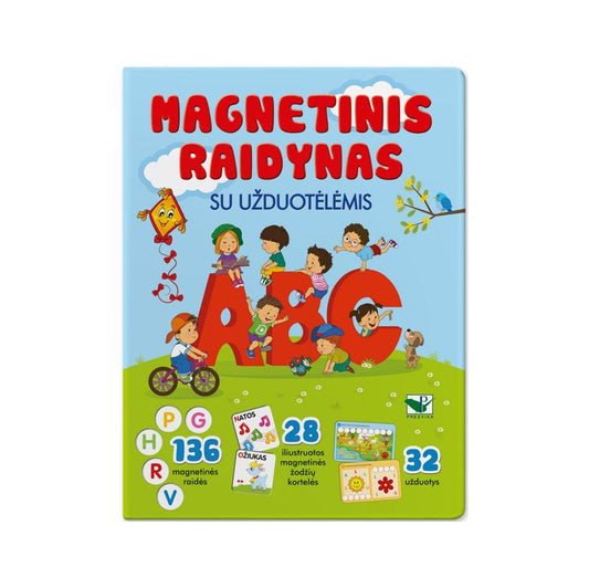 Magnetinis raidynas su užduotėlėmis