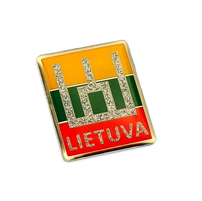 Metalinis ženkliukas Lietuva-Gedimino stulpai