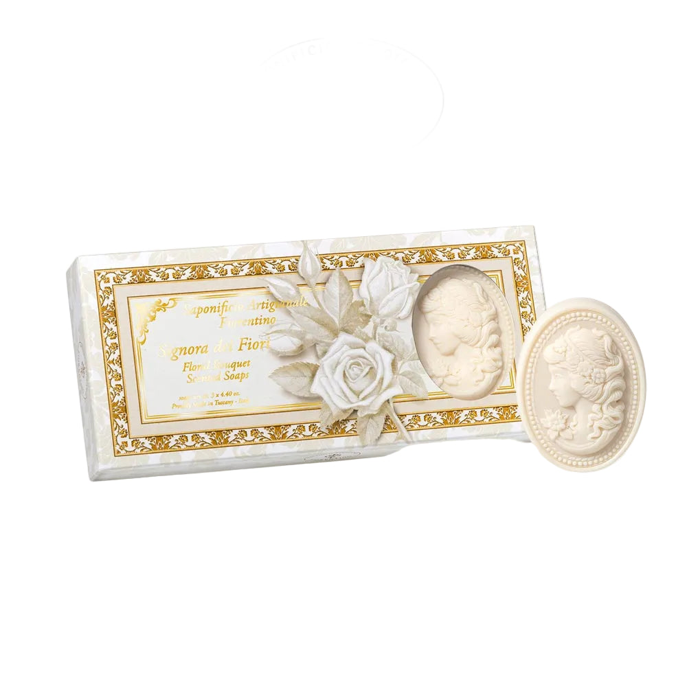Fiorentino muilų rinkinys su langeliu Kamėja Donatello, 3x125 g
