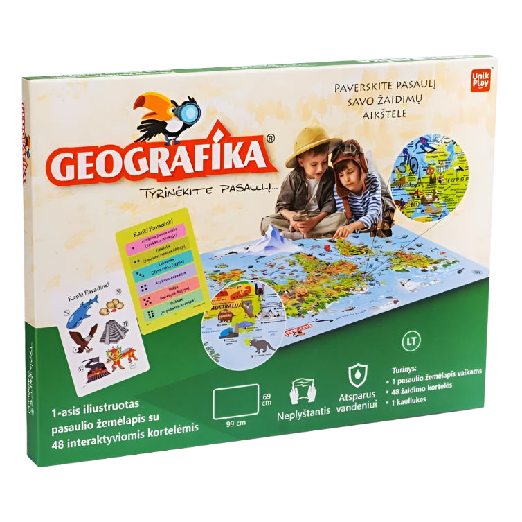 Kartoninė stalo žaidimo dėžutė su paveikslėlais