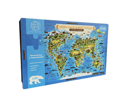 Interaktyvi medinė dėlionė Žemės gyvūnų ir augalų pasaulis, liet. kalba