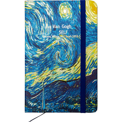 Užrašų knygelė VINCENT VAN GOGH, A6, 80 lapų, 77 gsm, linija, kietu viršeliu, su skirtuku ir gumele