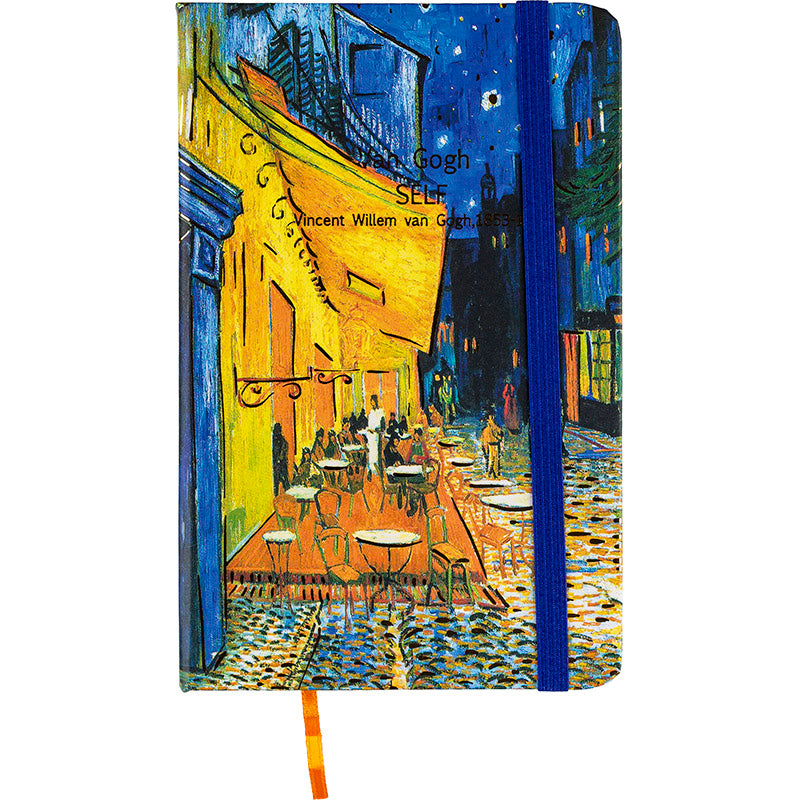 Užrašų knygelė VINCENT VAN GOGH, A6, 80 lapų, 77 gsm, linija, kietu viršeliu, su skirtuku ir gumele
