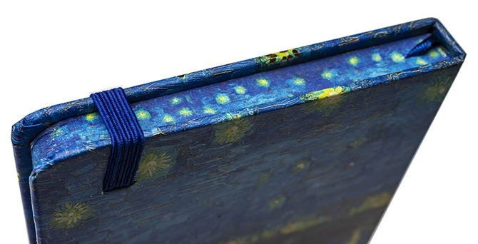 Užrašų knygelė VINCENT VAN GOGH, A6, 80 lapų, 77 gsm, linija, kietu viršeliu, su skirtuku ir gumele