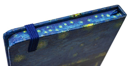 Užrašų knygelė VINCENT VAN GOGH, A6, 80 lapų, 77 gsm, linija, kietu viršeliu, su skirtuku ir gumele