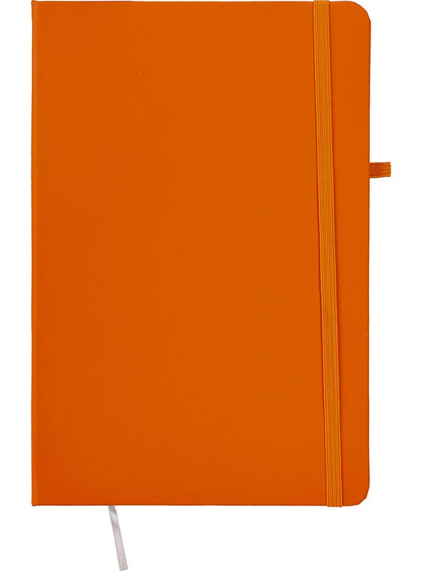 Užrašų knyga MULTICOLOR, A5, 80 lapų, 77 gsm, linija, kietu viršeliu, su skirtuku ir gumele