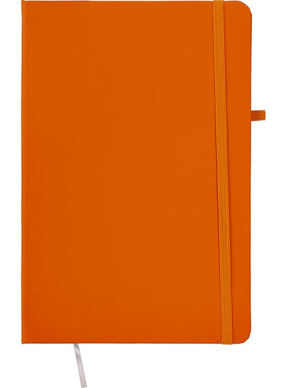 Užrašų knyga MULTICOLOR, A5, 80 lapų, 77 gsm, linija, kietu viršeliu, su skirtuku ir gumele